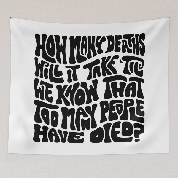 Item preview, How Many Deaths Will It Take Word Art designed and sold by Unhinged Heather.
