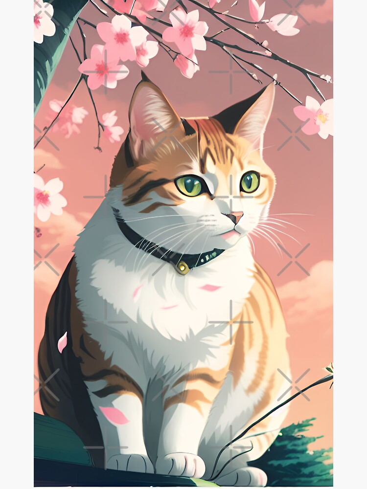 Cute Cat Yoshitomo Nara Japanese art sticker | Sticker