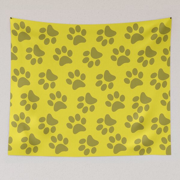 Item preview, dog footprints yellow designed and sold by ZiphGames.