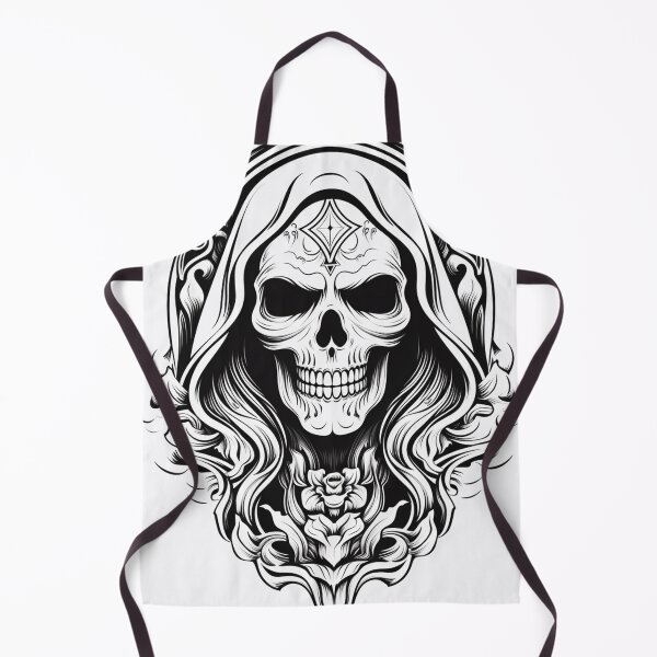 Item preview, Day of the Dead halloween Santa Muerte skull designed and sold by Baba Yaga's Cards.