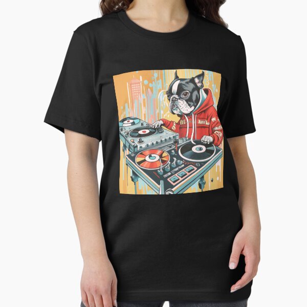 Item preview, Boston Terrier DJ Turntables  designed and sold by DeansDesigns44.