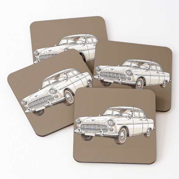 Item preview, Old 60s Car Outlined white designed and sold by SteadyRolling.