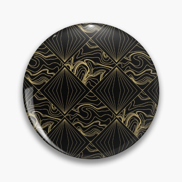 Item preview, Gold and black geometric pattern designed and sold by Osting.