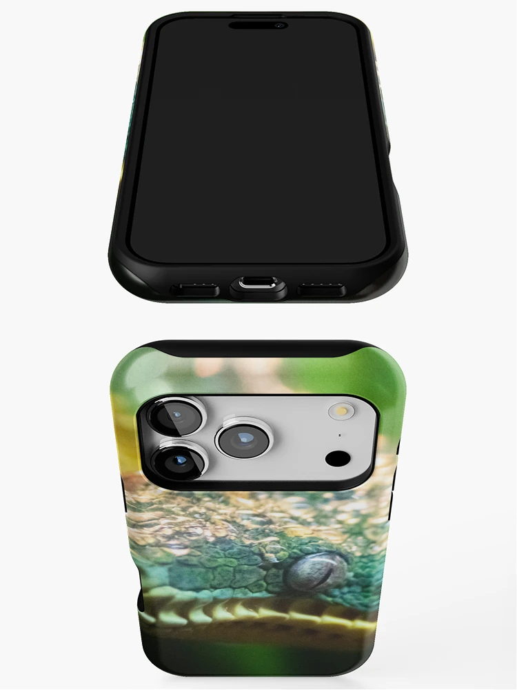 Thumbnail 3 of 4, iPhone Case, Green Tree Python designed and sold by DoubleDownRB.