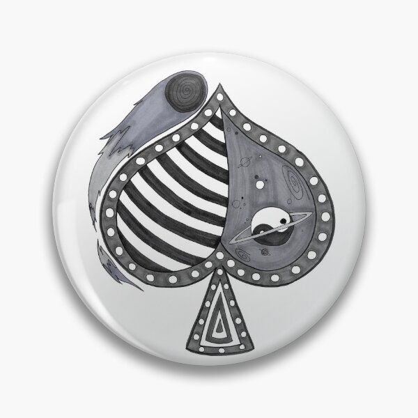 Item preview, Spades Playing Card Suit Yinyang Pattern Design designed and sold by Harold-Inks.