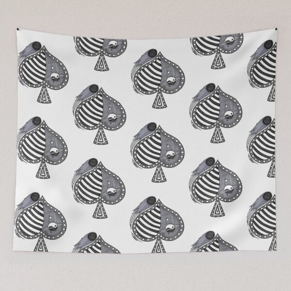 Item preview, Spades Playing Card Suit Yinyang Pattern Design designed and sold by Harold-Inks.