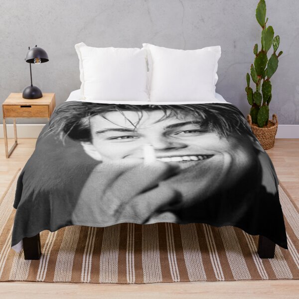 Young Leonardo DiCaprio 90s Throw Blanket