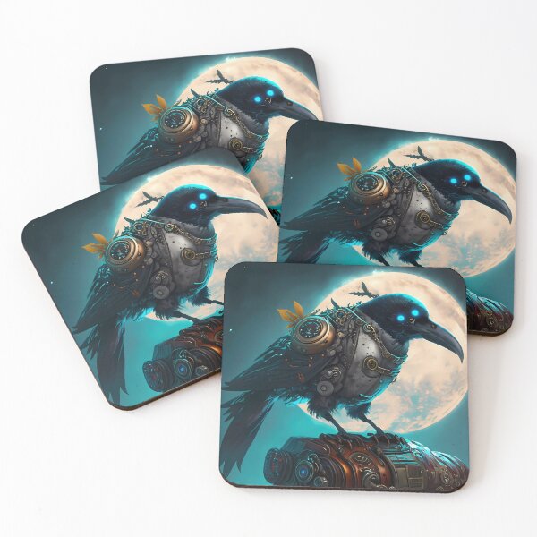 Item preview, Futuristic Cyborg Raven Nevermore designed and sold by ToadsWorkshop.