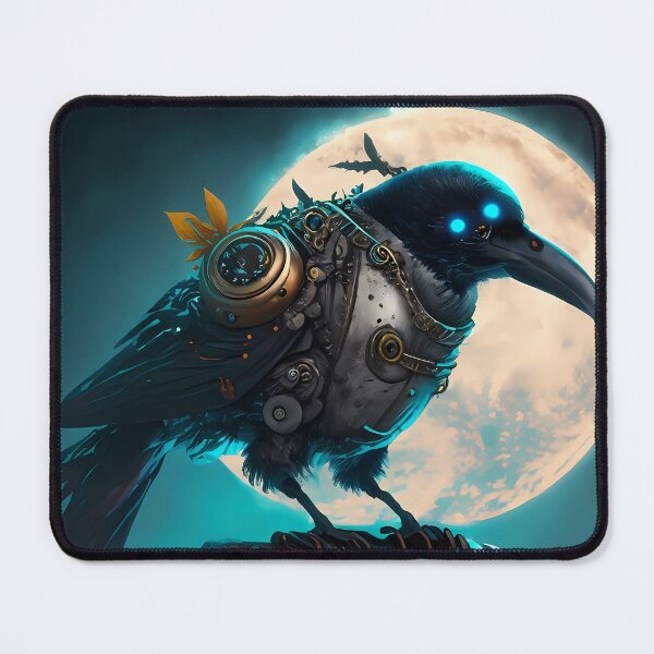 Item preview, Futuristic Cyborg Raven Nevermore designed and sold by ToadsWorkshop.