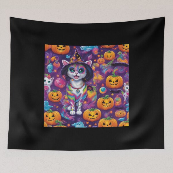 Item preview, Halloween cat wearing witches hat designed and sold by lori189.