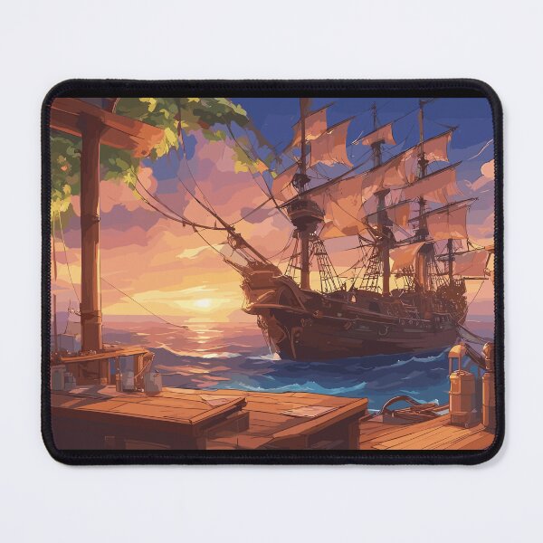 Item preview, Nautical Elegance: Sunset Arrival of the Vintage Schooner designed and sold by JakesRWild.