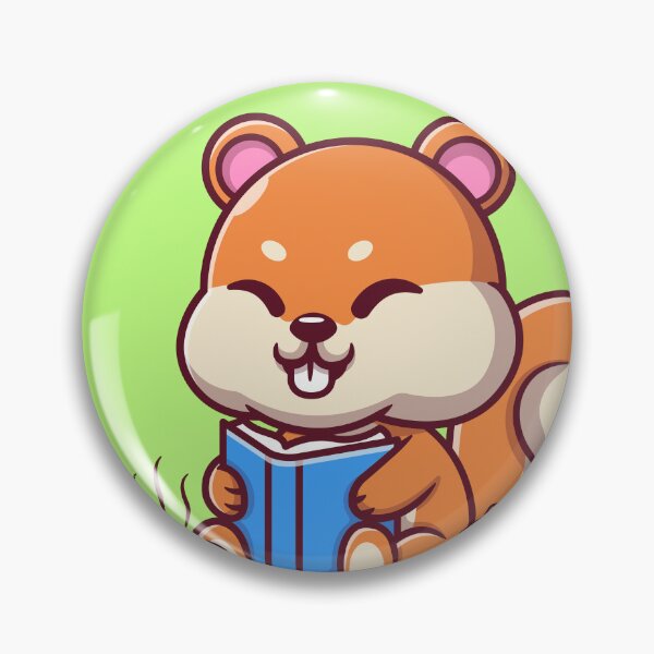 Item preview, "Squirrel Scholar: Cute Squirrel Reading a Book with Coffee and Walnut Cartoon Vector Icon Illustration designed and sold by hjian8219.