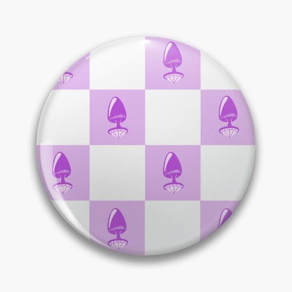 Item preview, Jewel Butt Plug Lilac Purple Checkerboard Pattern designed and sold by KinkShoppe.