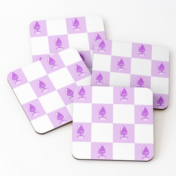 Item preview, Jewel Butt Plug Lilac Purple Checkerboard Pattern designed and sold by KinkShoppe.
