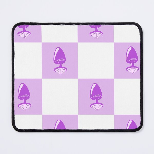 Item preview, Jewel Butt Plug Lilac Purple Checkerboard Pattern designed and sold by KinkShoppe.