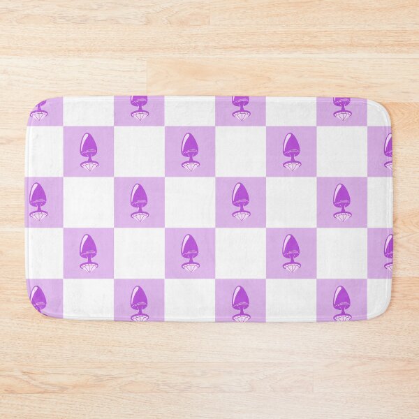 Item preview, Jewel Butt Plug Lilac Purple Checkerboard Pattern designed and sold by KinkShoppe.