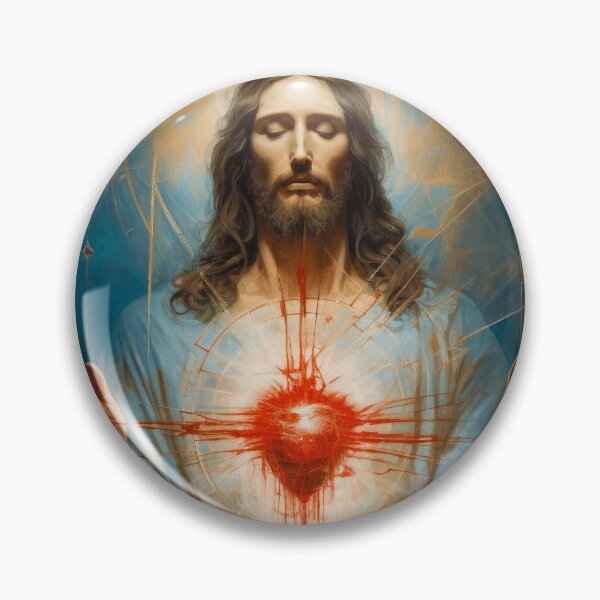 Item preview, Sacred Heart of Jesus - AI Oil Painting Wall Art designed and sold by AIPICCRAFT.