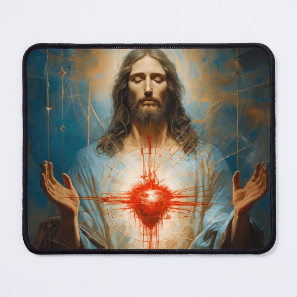 Item preview, Sacred Heart of Jesus - AI Oil Painting Wall Art designed and sold by AIPICCRAFT.