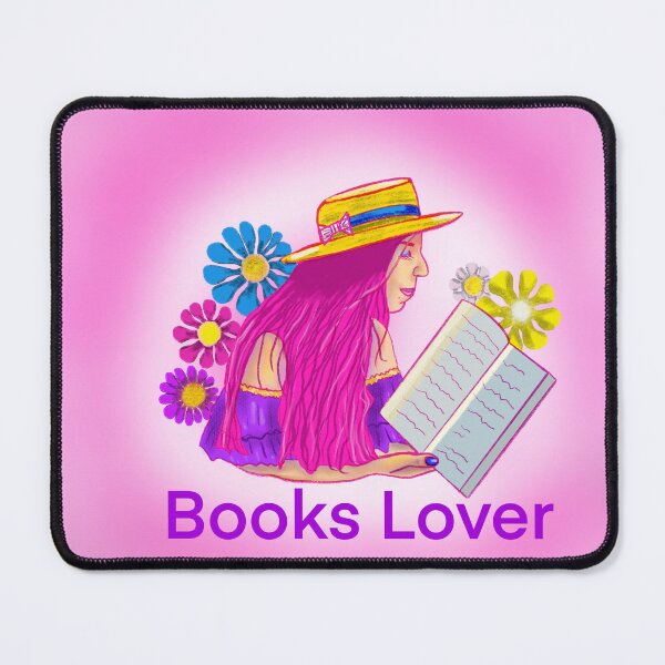 Item preview, Books lover girl reading with flowers designed and sold by altairaleon.