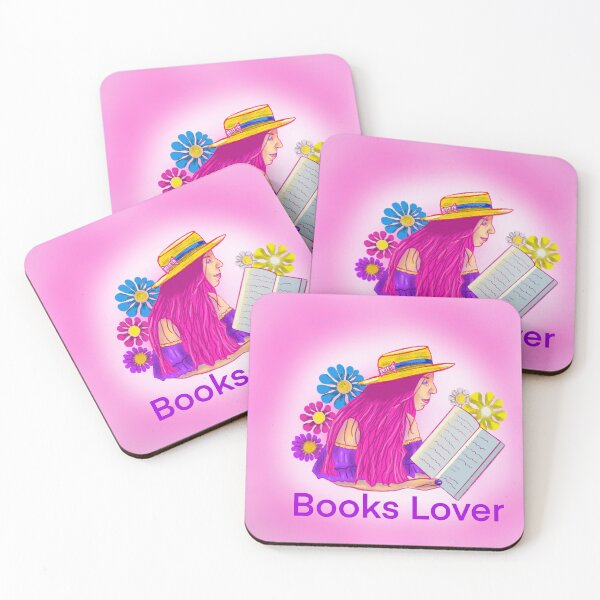 Item preview, Books lover girl reading with flowers designed and sold by altairaleon.