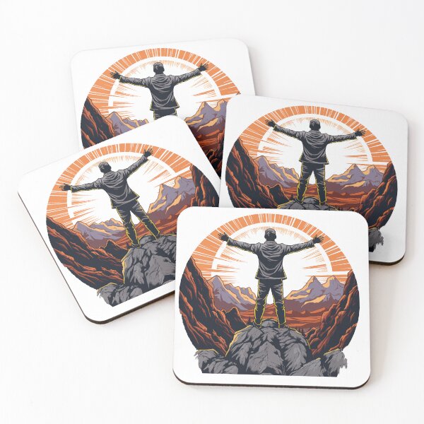 Item preview, Man Embracing Nature on Mountain Peak - AI Art T-Shirt designed and sold by AIPICCRAFT.