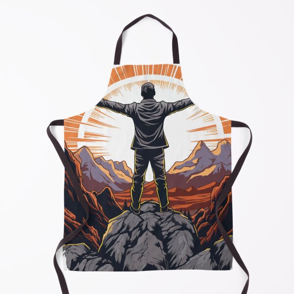Item preview, Man Embracing Nature on Mountain Peak - AI Art T-Shirt designed and sold by AIPICCRAFT.