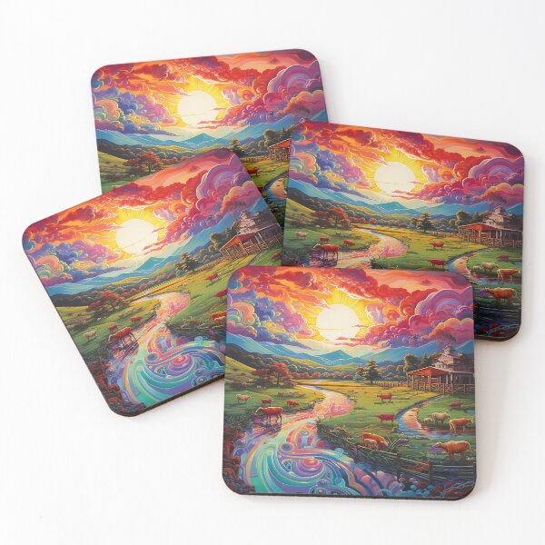 Item preview, Colorful Landscape  - Modern Art designed and sold by DesignArtique.