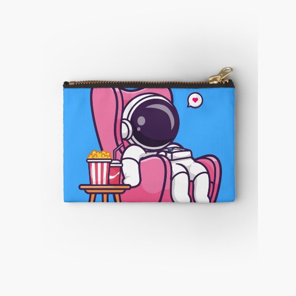 Item preview, Cosmic Movie Night: Cute Astronaut Watching Movie with Popcorn and Soda on Sofa Cartoon Vector Icon Illustration designed and sold by hjian8219.