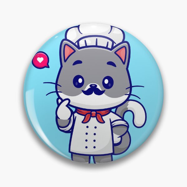 Item preview, Korean Culinary Whisker: Cute Cat Chef with Korean Love Sign Hand Cartoon Vector Icon Illustration designed and sold by hjian8219.