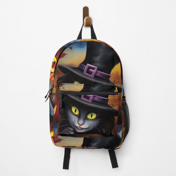 Item preview, Cat-Witch On Farm With Light Halloween Pumpkins designed and sold by Livn2laugh.