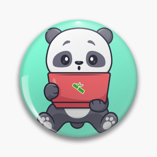 Item preview, Tech-Savvy Panda: Cute Panda Playing on Laptop Cartoon Vector Icon Illustration designed and sold by hjian8219.