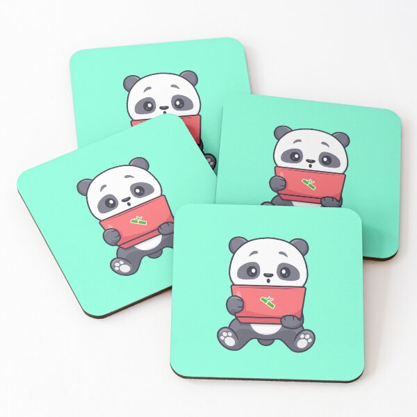 Item preview, Tech-Savvy Panda: Cute Panda Playing on Laptop Cartoon Vector Icon Illustration designed and sold by hjian8219.