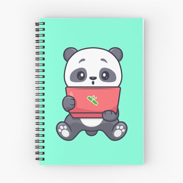 Item preview, Tech-Savvy Panda: Cute Panda Playing on Laptop Cartoon Vector Icon Illustration designed and sold by hjian8219.