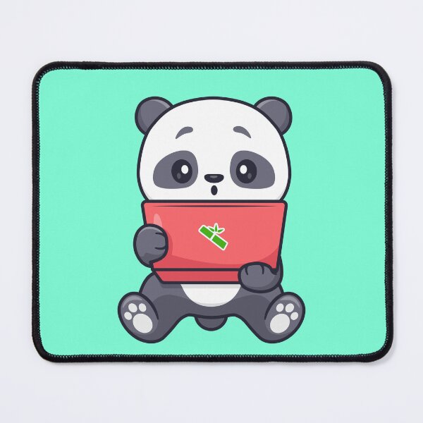 Item preview, Tech-Savvy Panda: Cute Panda Playing on Laptop Cartoon Vector Icon Illustration designed and sold by hjian8219.
