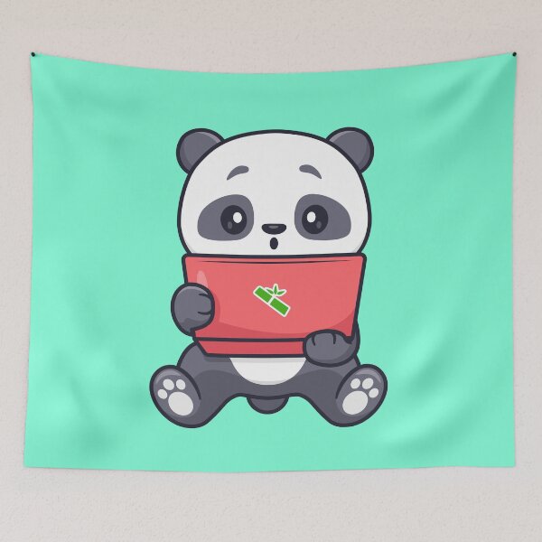 Item preview, Tech-Savvy Panda: Cute Panda Playing on Laptop Cartoon Vector Icon Illustration designed and sold by hjian8219.