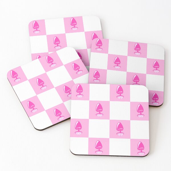 Item preview, Jewel Butt Plug Hot Pink Checkerboard Pattern designed and sold by KinkShoppe.