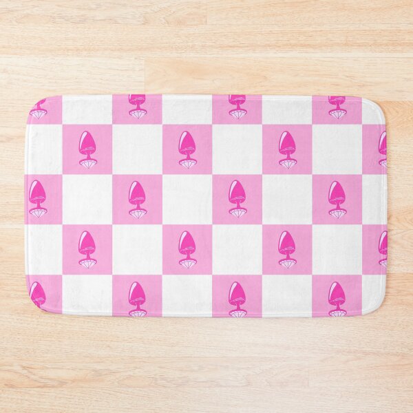 Item preview, Jewel Butt Plug Hot Pink Checkerboard Pattern designed and sold by KinkShoppe.