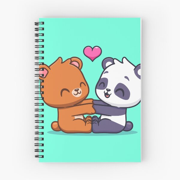 Item preview, Bear and Panda Playtime: Cute Bear Playing with Panda Together Cartoon Vector Icon Illustration" designed and sold by hjian8219.