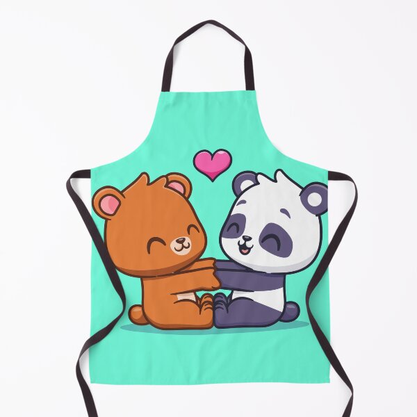 Item preview, Bear and Panda Playtime: Cute Bear Playing with Panda Together Cartoon Vector Icon Illustration" designed and sold by hjian8219.