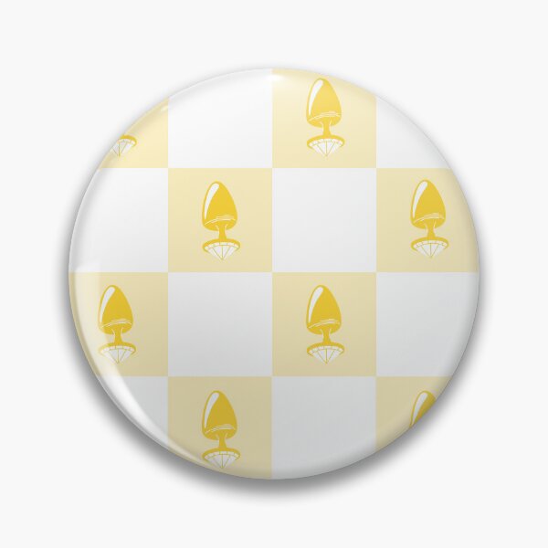 Item preview, Jewel Butt Plug Cute Yellow Checkerboard Pattern designed and sold by KinkShoppe.