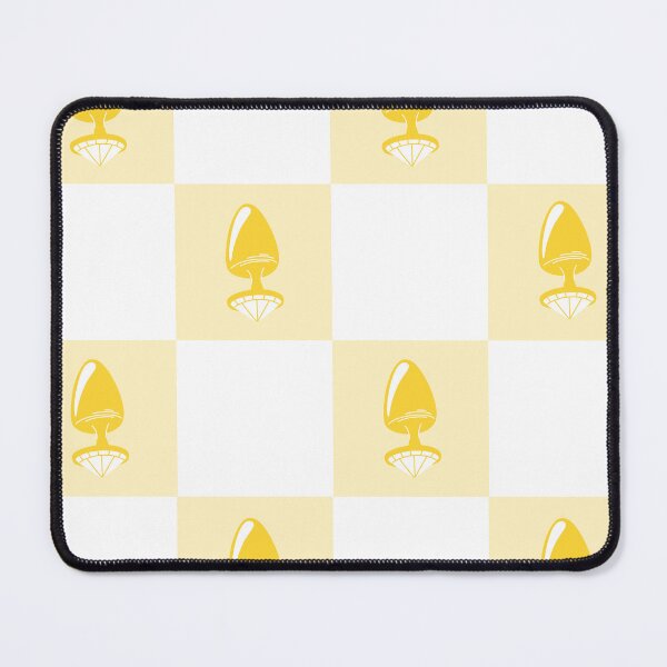 Item preview, Jewel Butt Plug Cute Yellow Checkerboard Pattern designed and sold by KinkShoppe.
