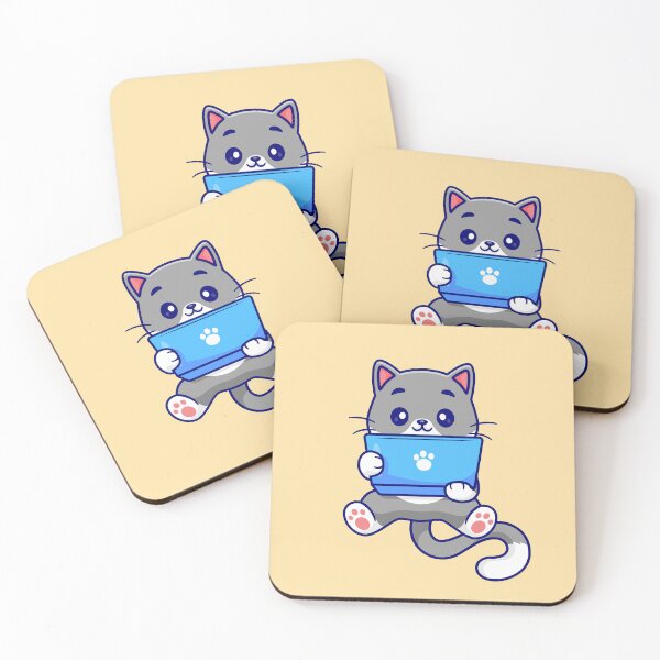 Item preview, Tech-Savvy Feline: Cute Cat Playing on Laptop Cartoon Vector Icon Illustration designed and sold by hjian8219.