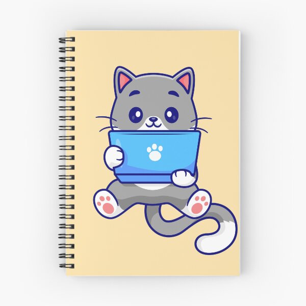Item preview, Tech-Savvy Feline: Cute Cat Playing on Laptop Cartoon Vector Icon Illustration designed and sold by hjian8219.