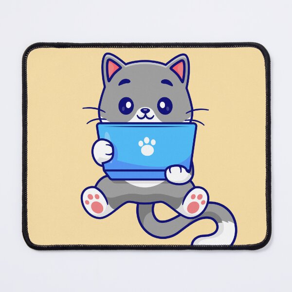 Item preview, Tech-Savvy Feline: Cute Cat Playing on Laptop Cartoon Vector Icon Illustration designed and sold by hjian8219.