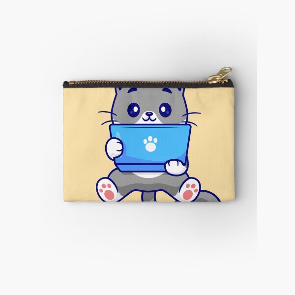 Item preview, Tech-Savvy Feline: Cute Cat Playing on Laptop Cartoon Vector Icon Illustration designed and sold by hjian8219.