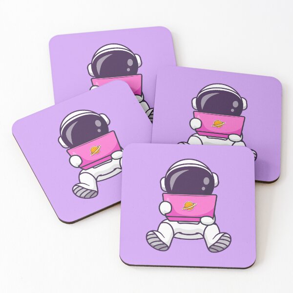 Item preview, Cosmic Connectivity: Cute Astronaut Playing on Laptop Cartoon Vector Icon Illustration" designed and sold by hjian8219.