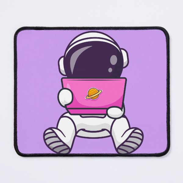 Item preview, Cosmic Connectivity: Cute Astronaut Playing on Laptop Cartoon Vector Icon Illustration" designed and sold by hjian8219.