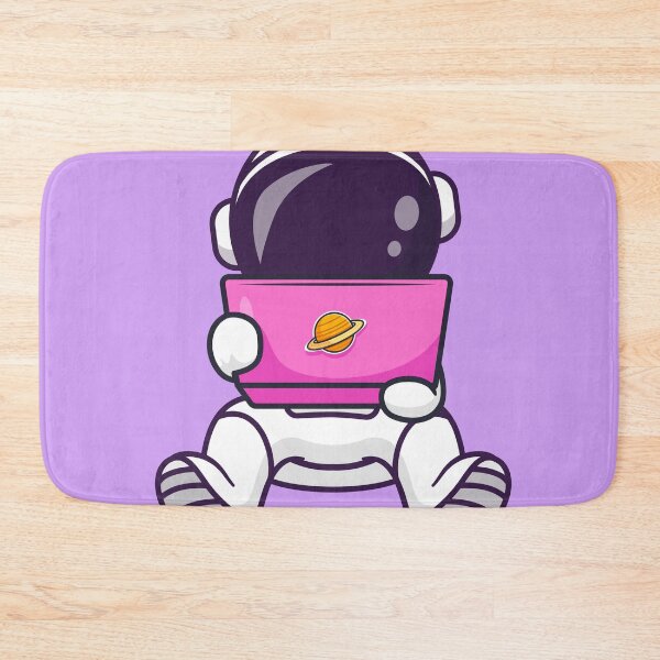 Item preview, Cosmic Connectivity: Cute Astronaut Playing on Laptop Cartoon Vector Icon Illustration" designed and sold by hjian8219.
