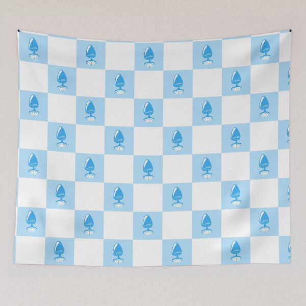 Item preview, Jewel Butt Plug Cute Baby Blue Checkerboard Pattern designed and sold by KinkShoppe.
