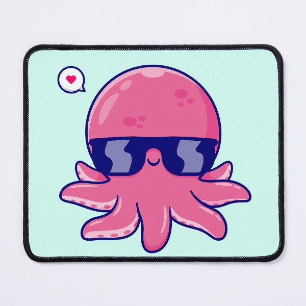 Item preview, Octo-Fashionista: Cute Cool Octopus Wearing Glasses Cartoon Vector Icon Illustration designed and sold by hjian8219.